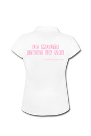 Woman - Polo - White - Pink